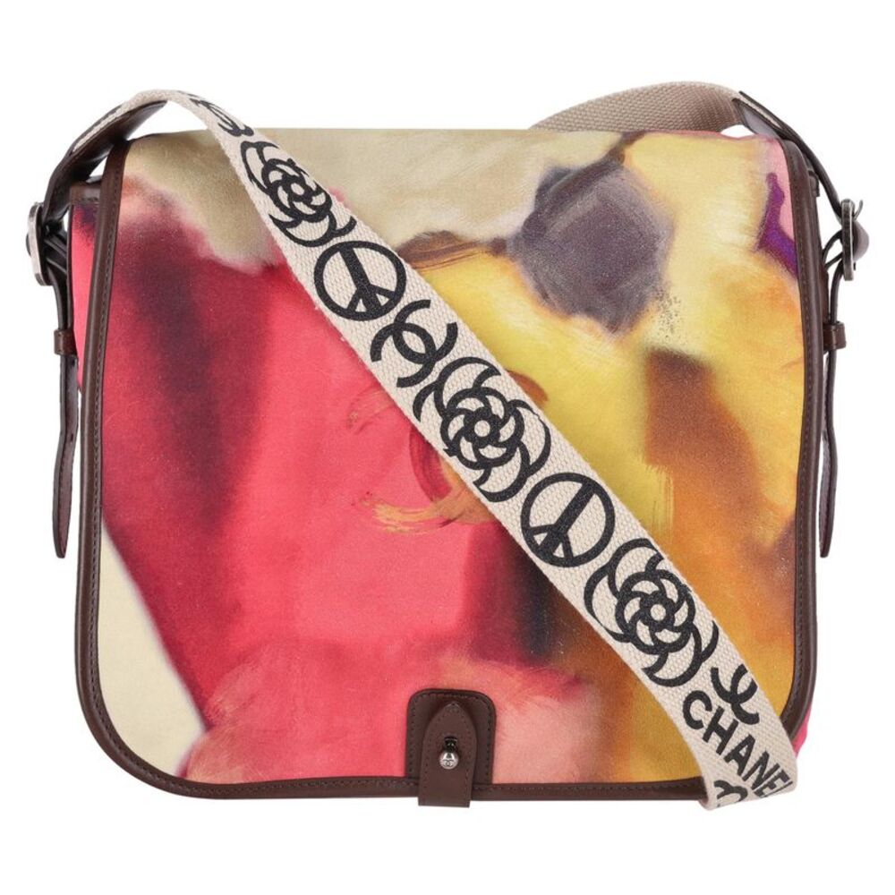 Chanel Limited Edition Graffiti Flower Power Nubuck Messenger Bag